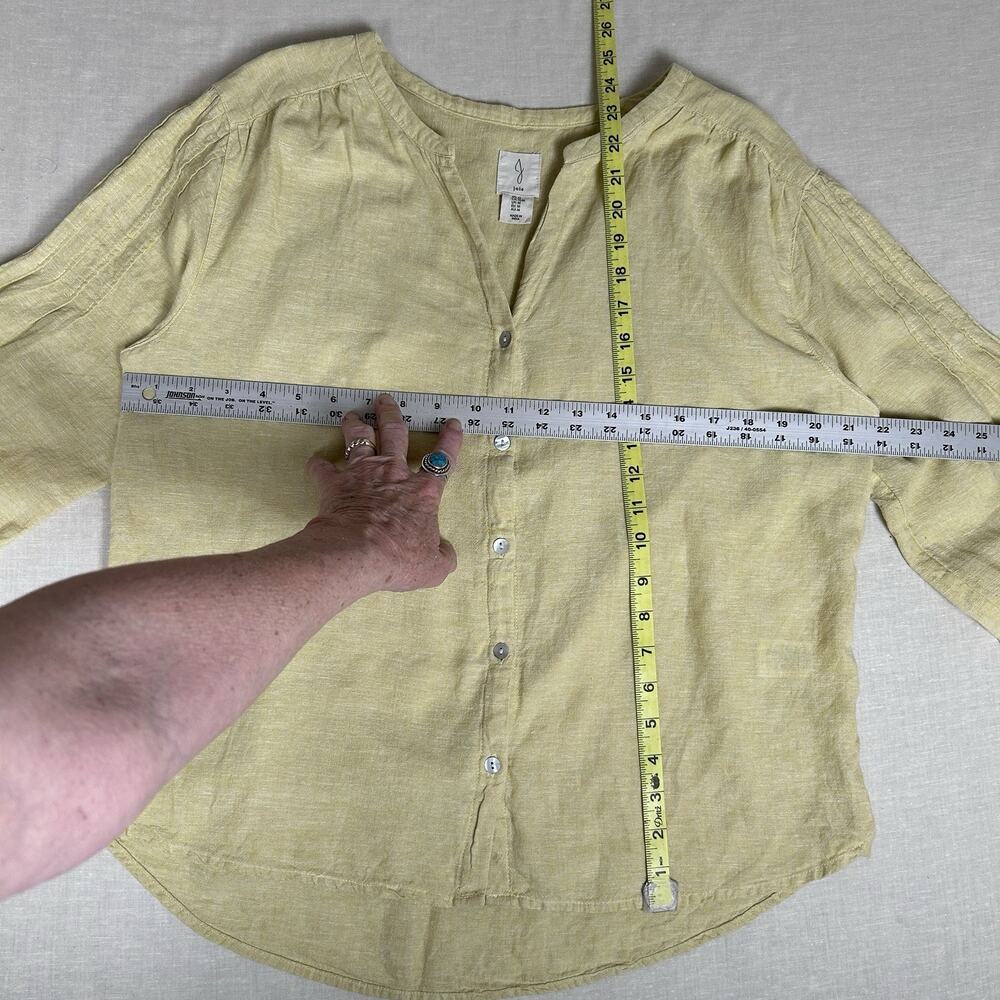 Joie Elevated Basic Linen Blend Button Front Blou… - image 5